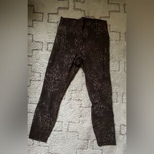 Lululemon Align High-Rise 25” Lined Truleopard MAX Brown Leggings Size 10